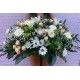 Centro funeral blanco grande