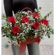 Bolsa con 6 rosas rojas
